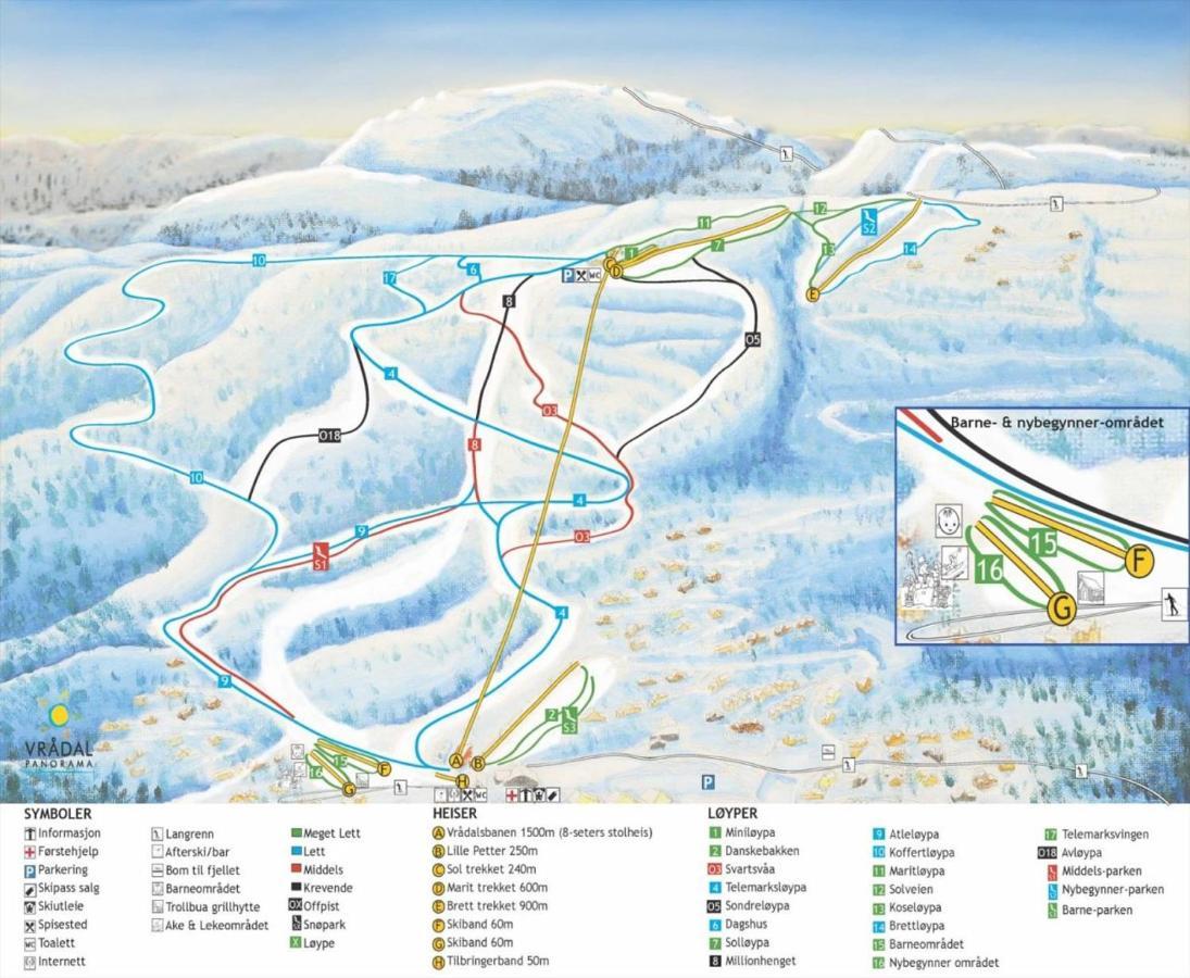 Vradal Panorama - Flott Hytte Pa Toppen Villa Sinnes Exteriör bild